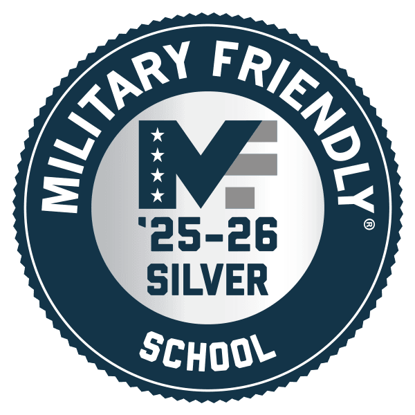 Logo designating the university as a Military Friendly school