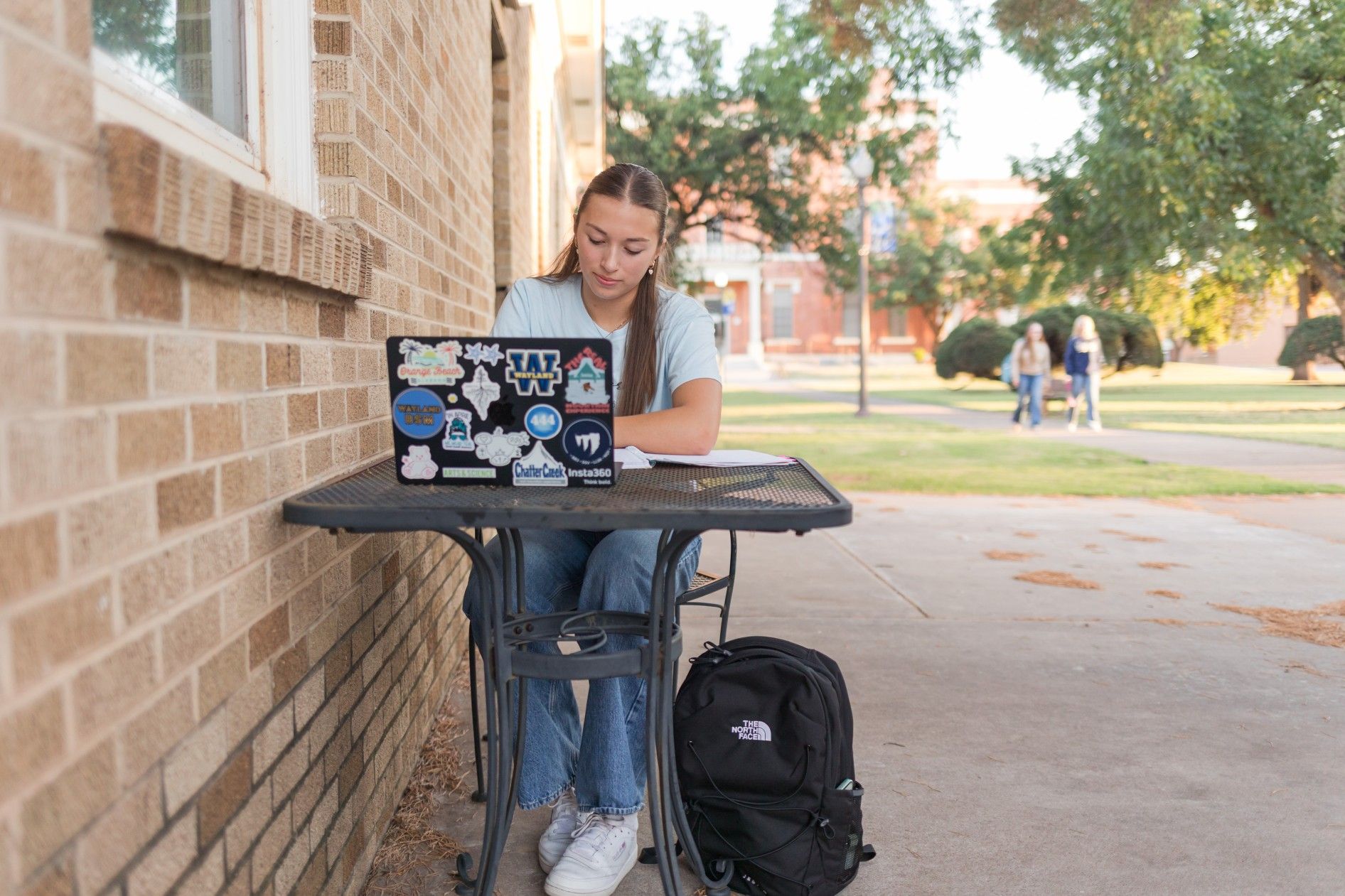 Students exploring areas of study at Wayland Baptist University
